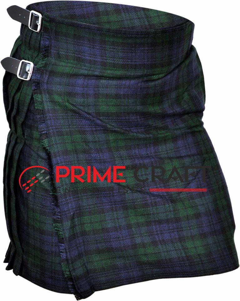 Black Watch Tartan Scottish Kilt for Men Boys 5 yard Tartan Acrylic Kilts 13oz